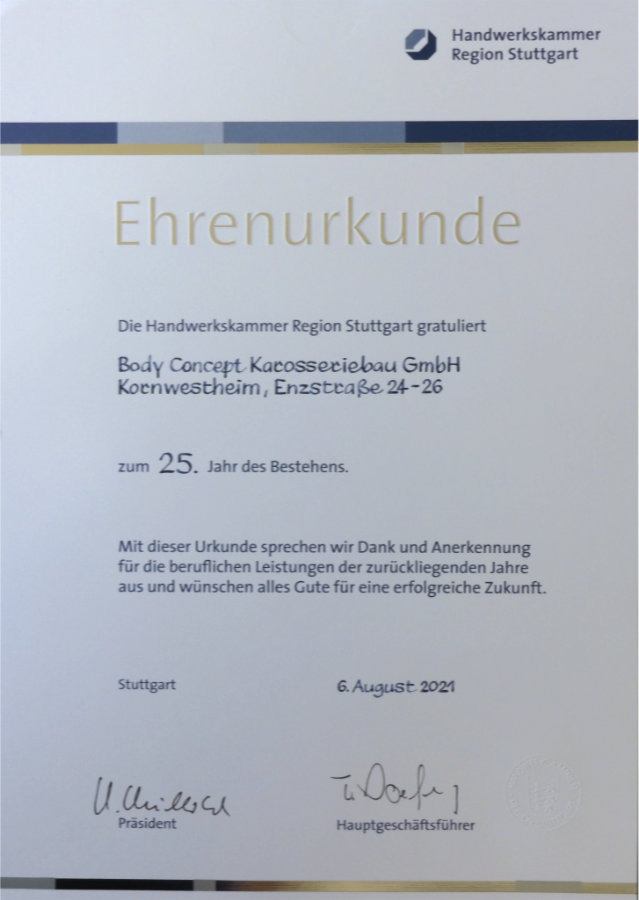 25 Jahre Body Concept Karosseriebau GmbH